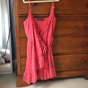 Abercrombie & Fitch pink flowered wrap dress